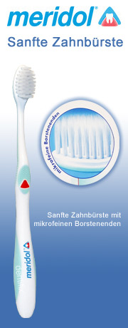 Meridol Zahnb&uuml;rste mikrofeine Borstenenden - blau meridol